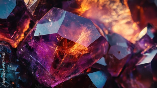 Alexandrite closeup display...