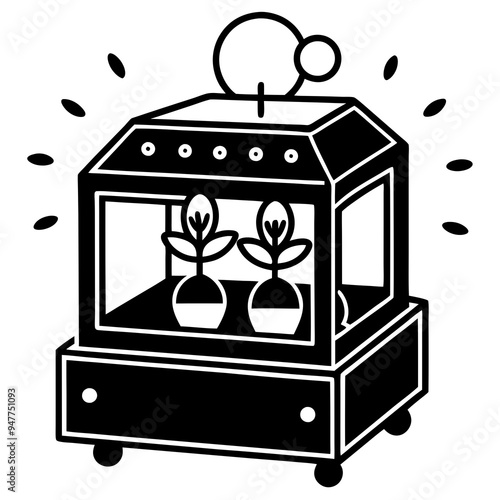 Incubator silhouette vector art illustration 