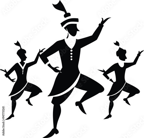 Sufi Dancer Versatile Black Silhouette Vector Series