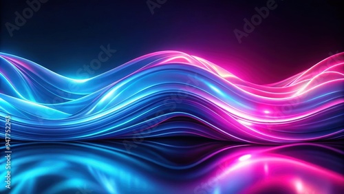 Abstract neon wave background with blue and pink liquid art , vibrant, colorful, digital, design, modern