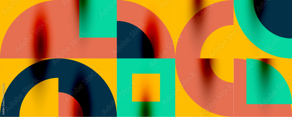 Neo memphis geometric pattern with circles, squares. Pop art abstract background for covers, banners, flyers and posters and other templates Neo memphis geometric pattern with circles, squares. Pop art abstract background for covers, banners, flyers and posters and other templates
