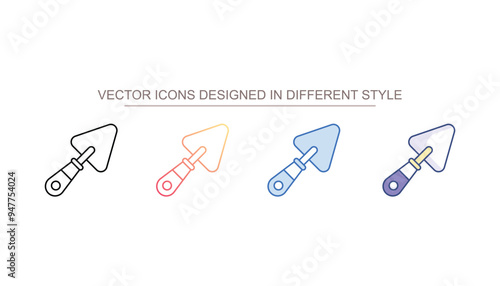 Trowel icon design with white background stock illustration