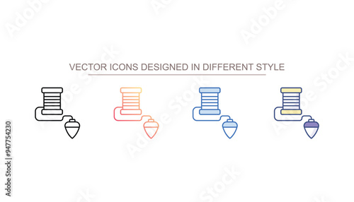 Plummet icon design with white background stock illustration