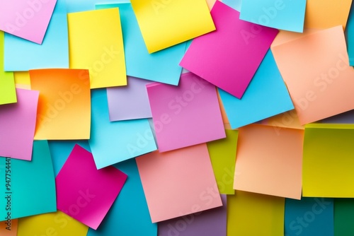 Colorful sticky notes background is perfect for creative projects, presentations, and ideas