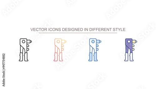 Riveter icon design with white background stock illustration