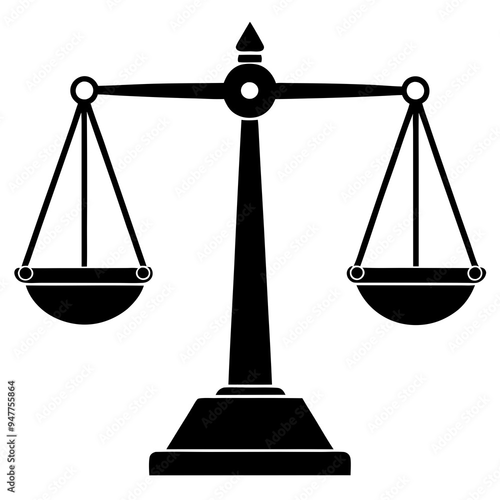 Analytical Balance silhouette vector art illustration Analytical Balance silhouette vector art illustration