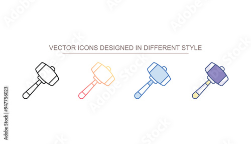 Sledgehammer icon design with white background stock illustration