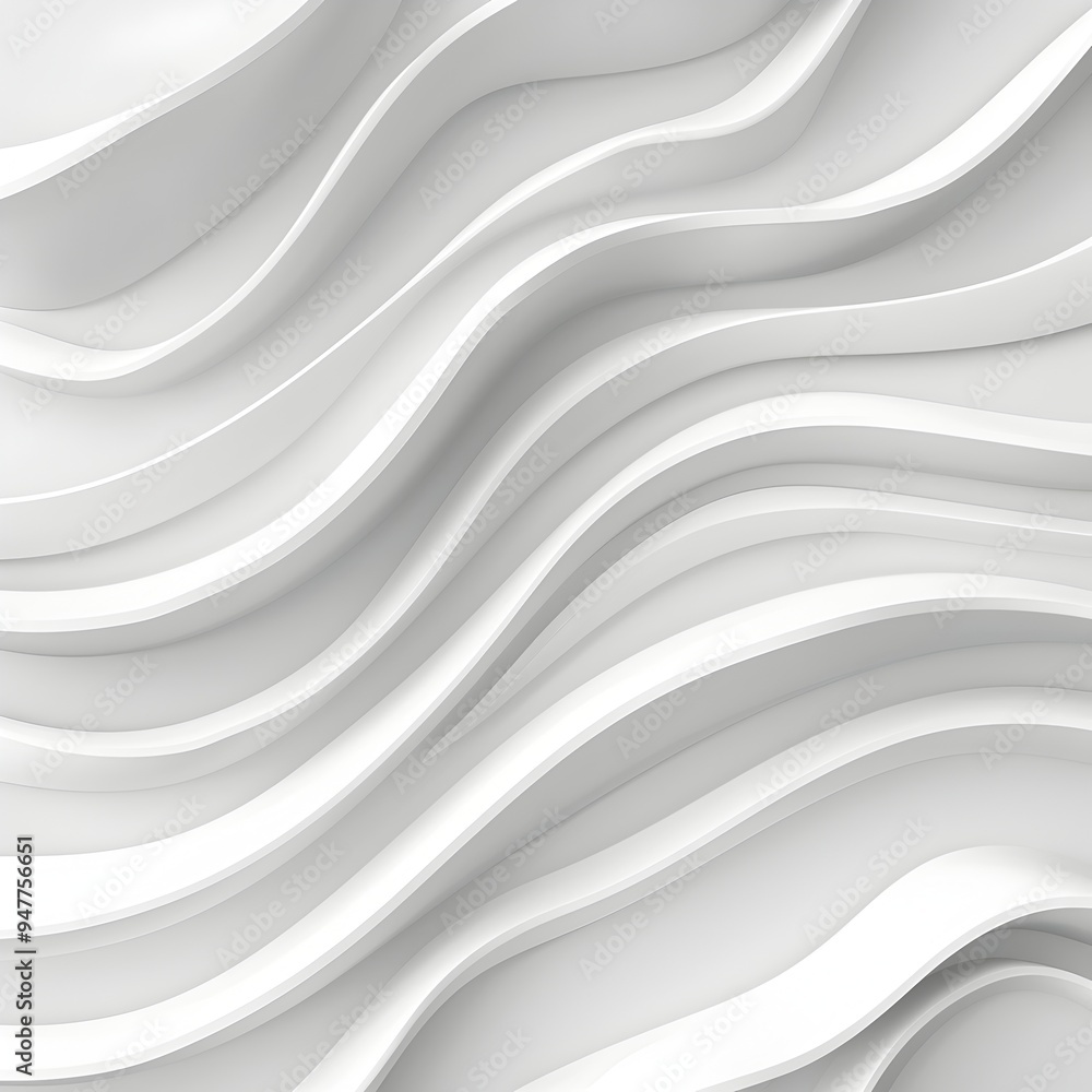Fototapeta premium Mesmerizing Abstract Wavy Striped Background in White Tones