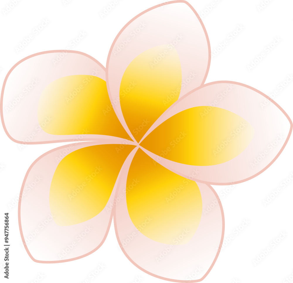 Fototapeta premium Spring Flower Flat Sticker Design