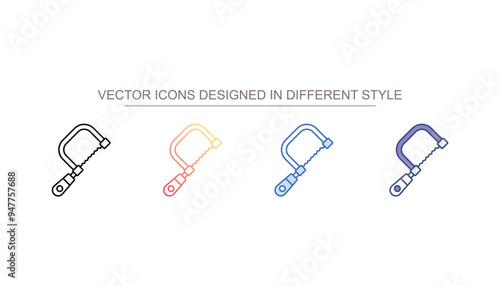 Fretsaw icon design with white background stock illustration