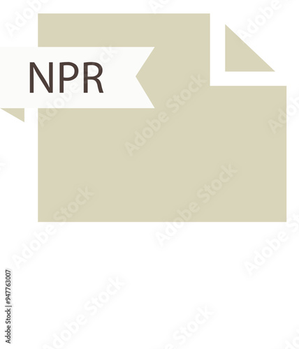 NPR File format icon roe color fill