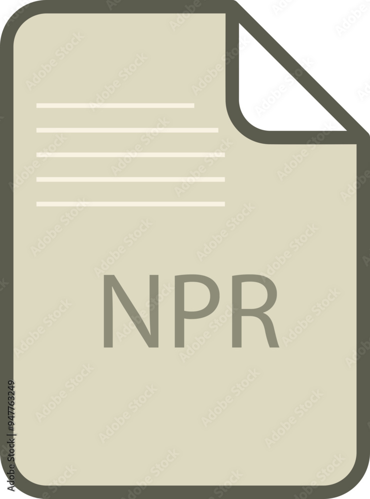 NPR File icon fill and outline rounded corners NPR File icon fill and outline rounded corners