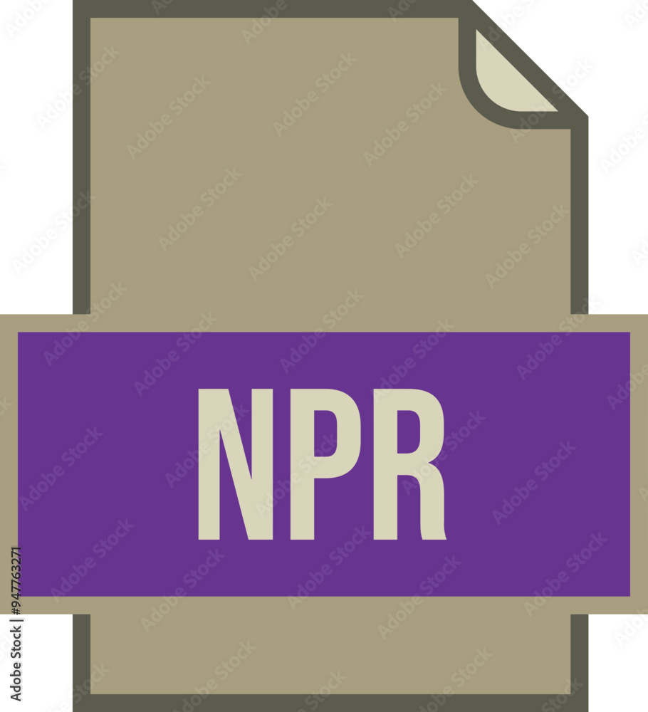 NPR File icon fill and outline crisp corners NPR File icon fill and outline crisp corners