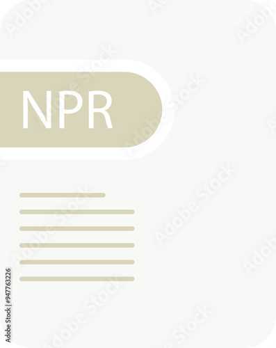 NPR File icon deep and minimal