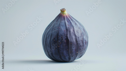 A whole fig isolated on a white background