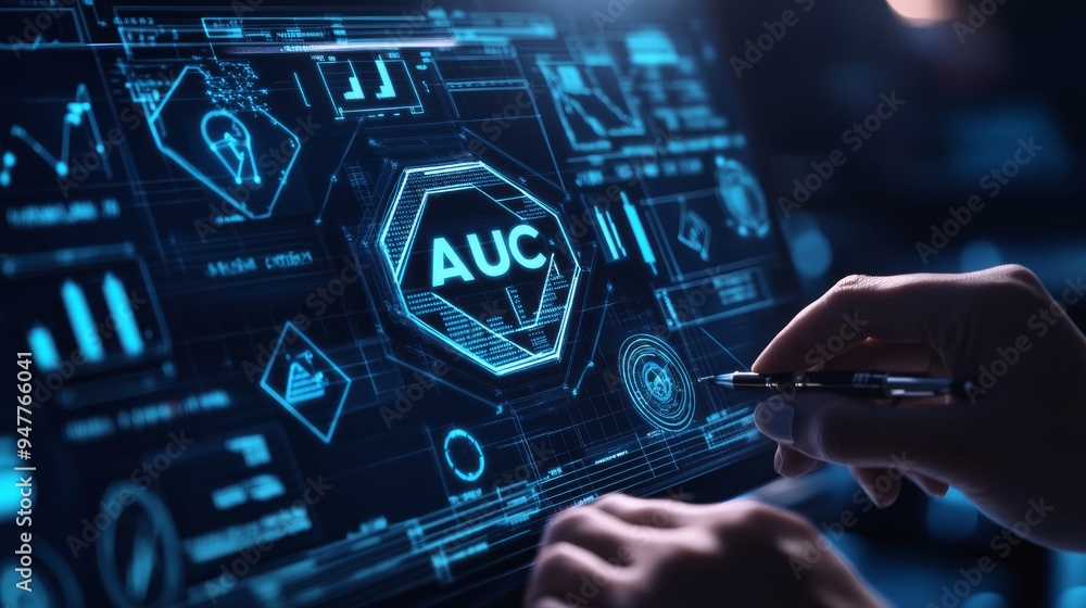 Concept of auditing using icons, examining a company's finances and accounting, and seeing the word Concept of auditing using icons, examining a company's finances and accounting, and seeing the word
