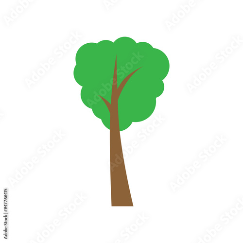 Tree icon vector. Plant illustration sign. Garden symbol or logo.