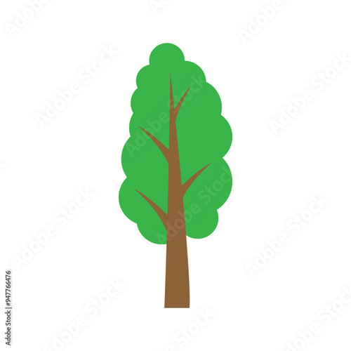 Tree icon vector. Plant illustration sign. Garden symbol or logo.