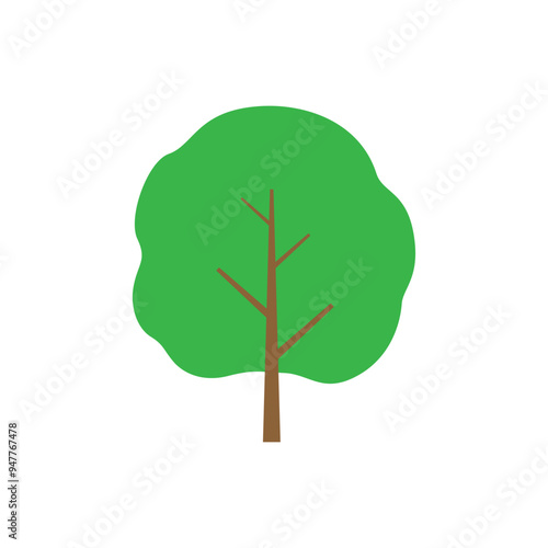 Tree icon vector. Plant illustration sign. Garden symbol or logo.