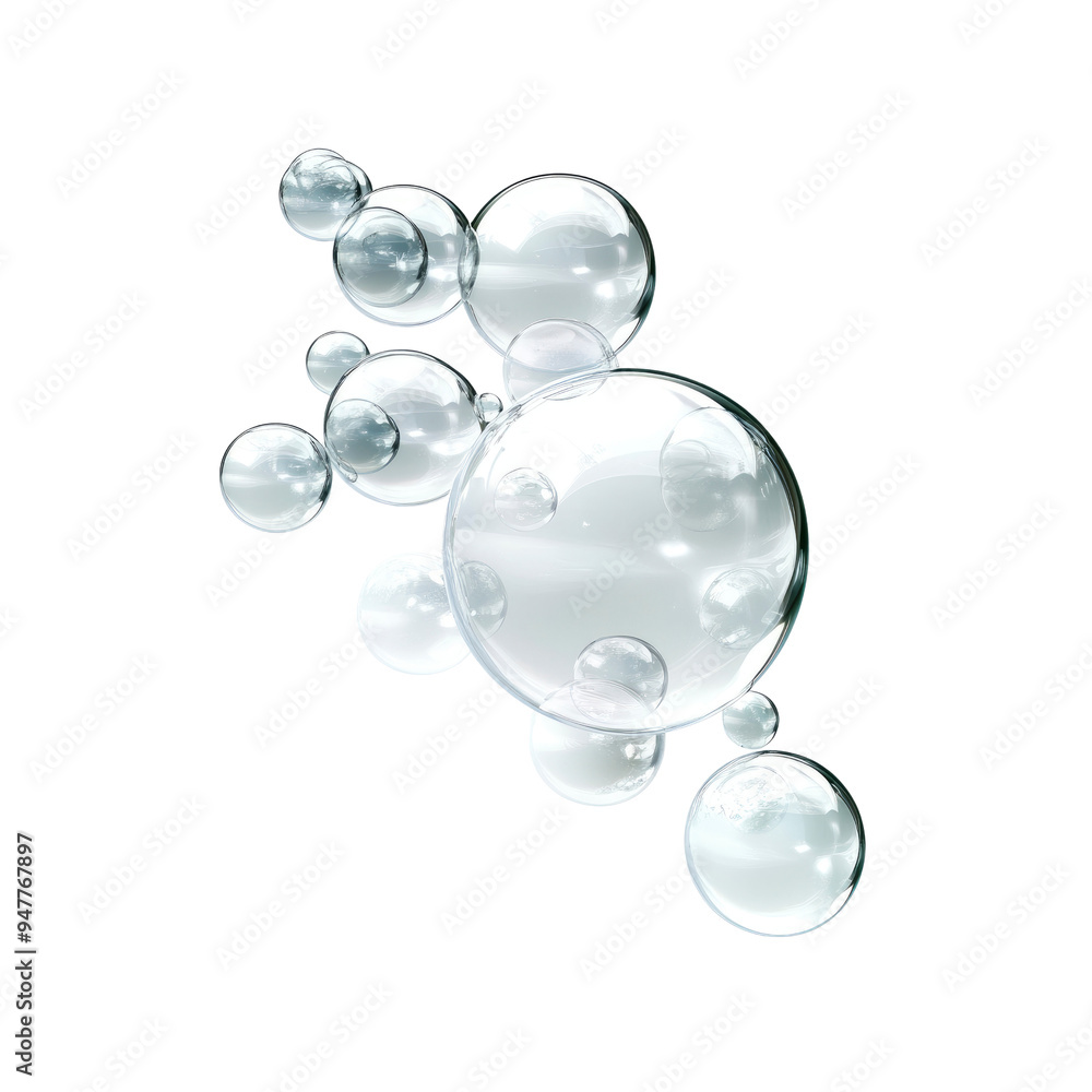 Abstract Glass Bubbles Isolated on Black Background Abstract Glass Bubbles Isolated on Black Background
