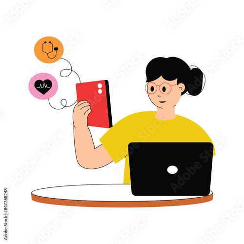 Woman receiving fitness tips and guidance online