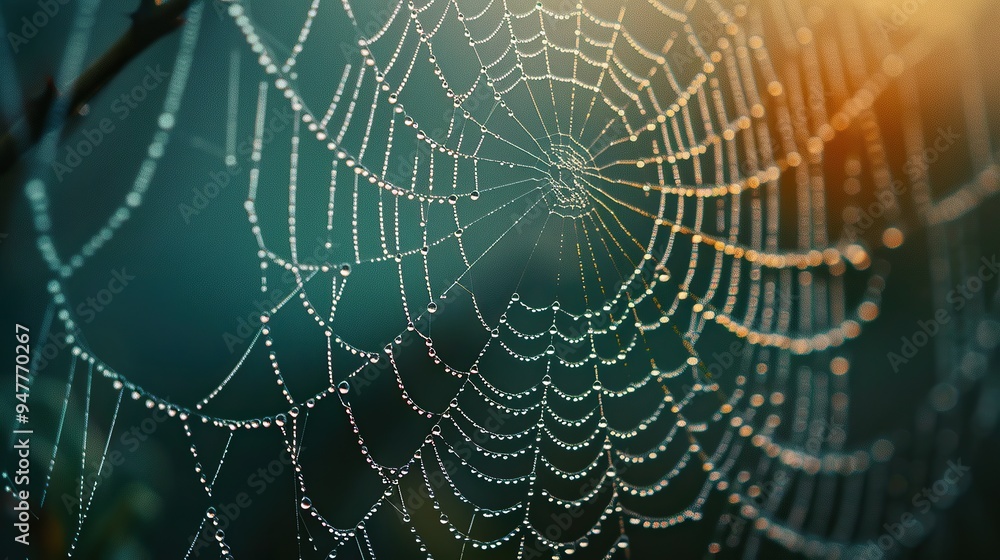 Dew Drops on a Spider Web Dew Drops on a Spider Web