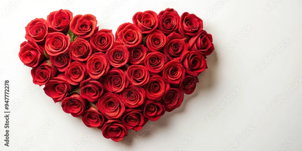 A heart-shaped arrangement of red roses forming a symbol of love and romance, roses, love, romance, heart, symbol A heart-shaped arrangement of red roses forming a symbol of love and romance, roses, love, romance, heart, symbol