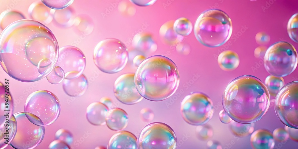 Various soap bubbles on a pink background, soap bubbles, colorful, floating, bubbles, pink background, abstract, vibrant Various soap bubbles on a pink background, soap bubbles, colorful, floating, bubbles, pink background, abstract, vibrant