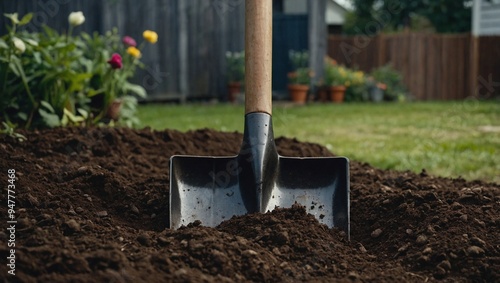 Obraz na płótnie shovel in the garden w salonie