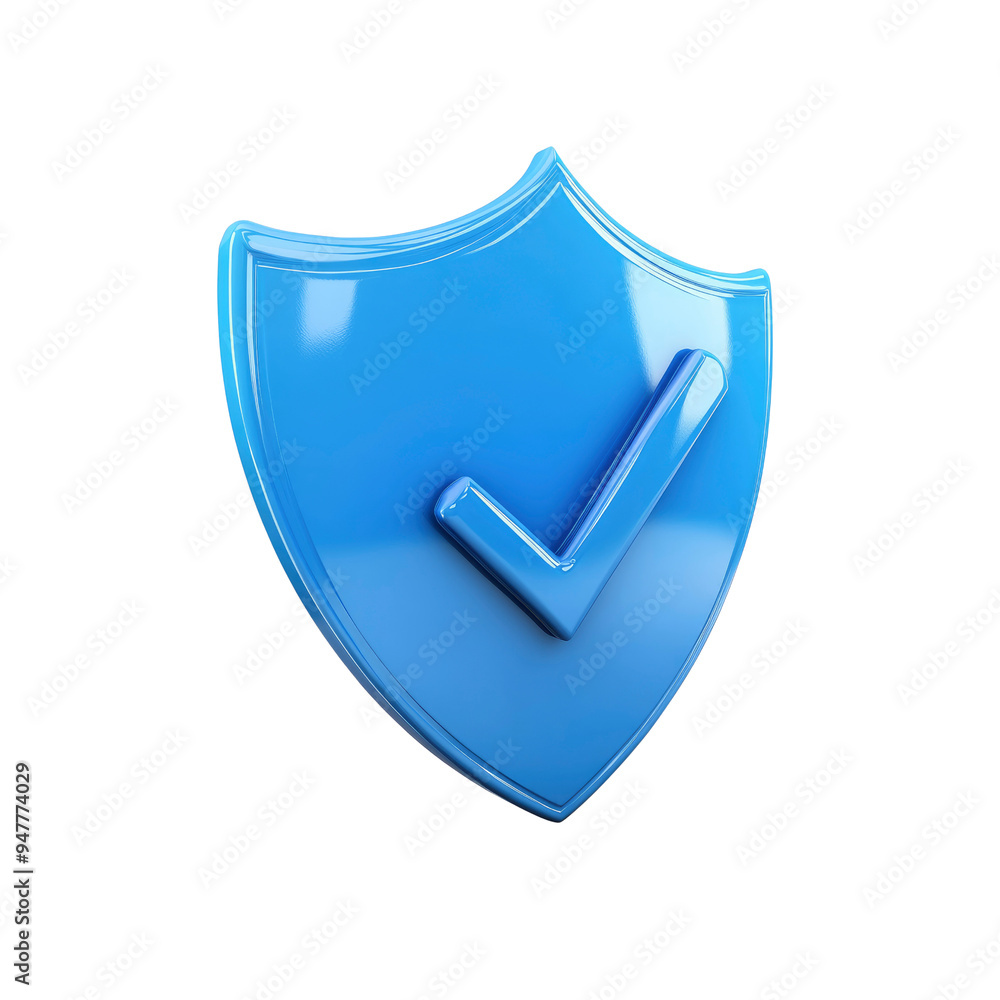 Blue Shield with Checkmark - Security, Safety, Protection Icon Blue Shield with Checkmark - Security, Safety, Protection Icon