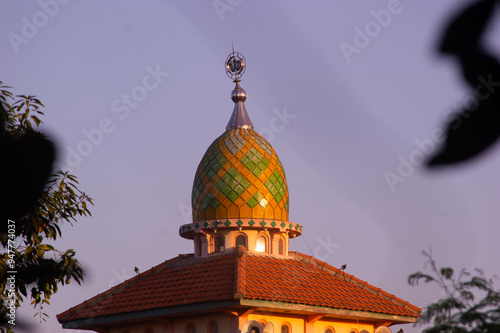 view of mosque domes in Indonesia photo