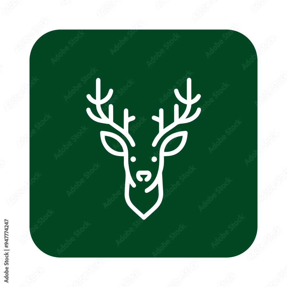 modern and minimalist deer antlers vector logo design modern and minimalist deer antlers vector logo design