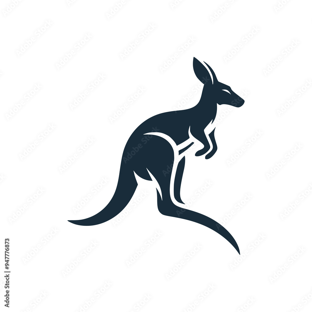 kangaroo australia wild animal logo vector illustration template design kangaroo australia wild animal logo vector illustration template design