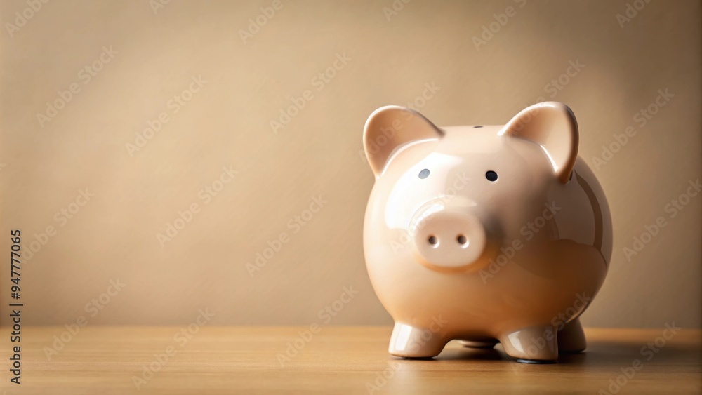 Piggy bank saving money against a beige background, piggy bank, saving, money, finance, savings, investment, wealth, pig Piggy bank saving money against a beige background, piggy bank, saving, money, finance, savings, investment, wealth, pig