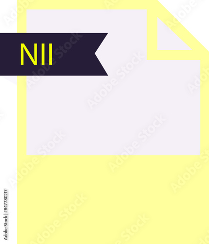 NII File format icon roe color fill