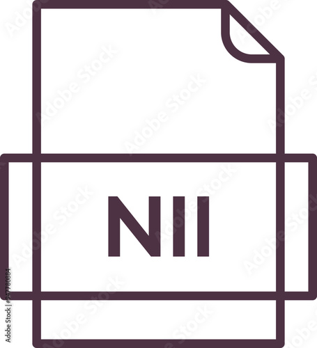 NII File icon thick outline rounded corners photo