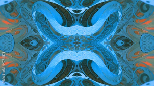 Abstract fractal. Fractal art background for creative design. Decoration for wallpaper, desktop, poster, cover booklet. Print for clothes, t-shirt. Creative illustration for design