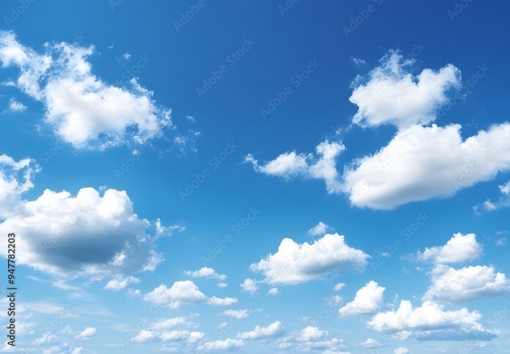 clear blue sky with white clouds, viewed from above clear blue sky with white clouds, viewed from above
