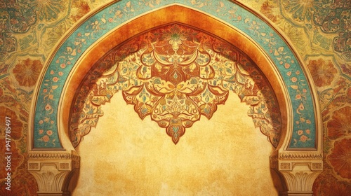 Arabic Style Background with generative ai