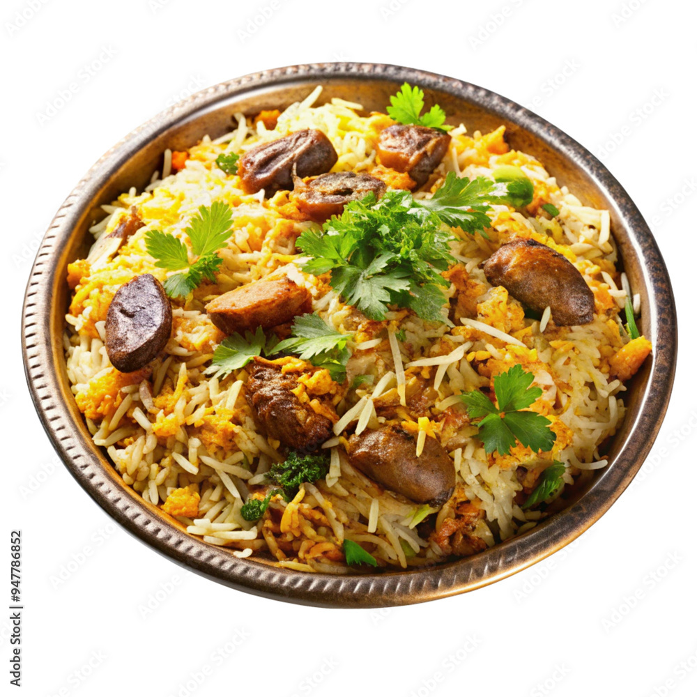 Fototapeta premium Spicy Biryani - Great for Indian Food Recipes and Gastronomy Designs