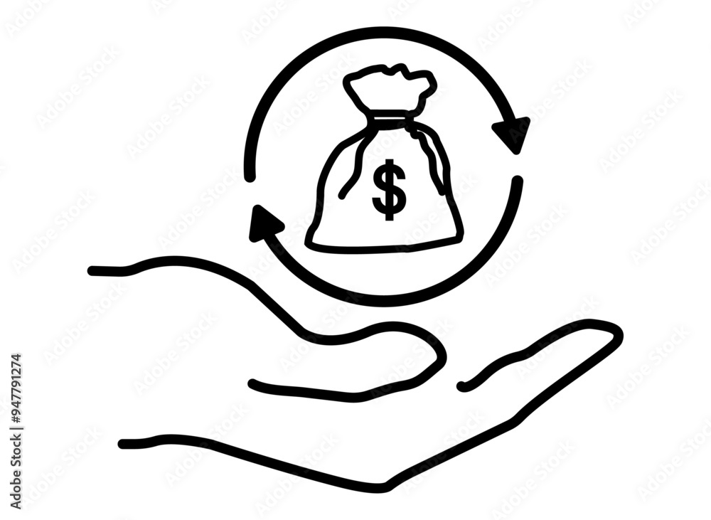 Money back guarantee icon on white Money back guarantee icon on white