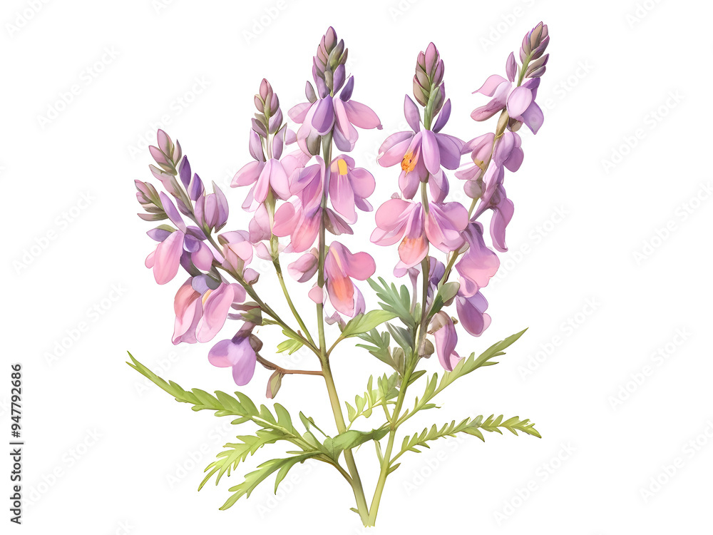 Goats Rue Watercolor Flower Plant Nature Art Goats Rue Watercolor Flower Plant Nature Art