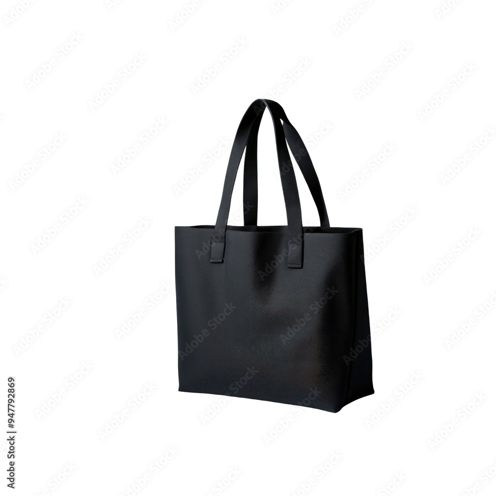 Black Leather Tote Bag with Handles Black Leather Tote Bag with Handles