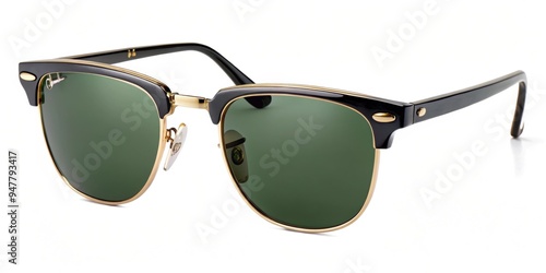 Stylish Ray-Ban Black Clubmaster with Gold frame and G-15 Lens, perfect for a classic and chic look, Sunglasses, Eyewear photo