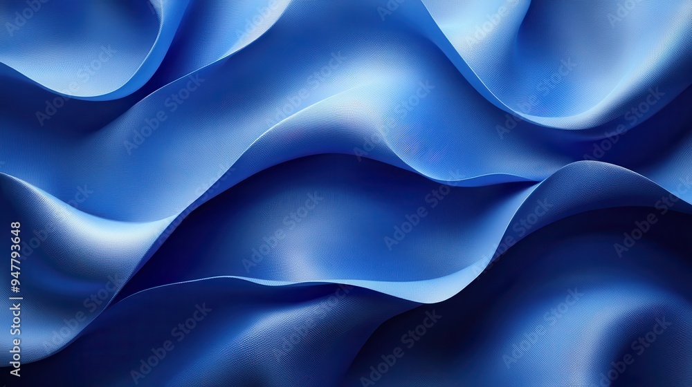 Obraz premium 3d render abstract backgroun3d with blue folde3d ribbon paper scroll macro