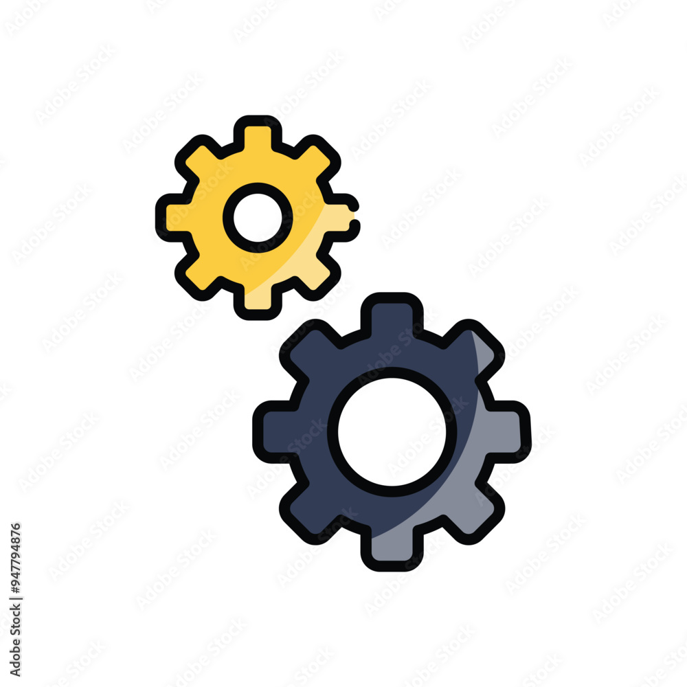 Gears vector icon Gears vector icon