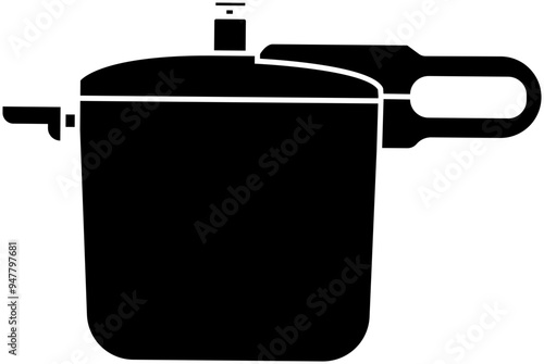 Kitchen and cooking multi-cooker thin fill Icon - editable stroke.