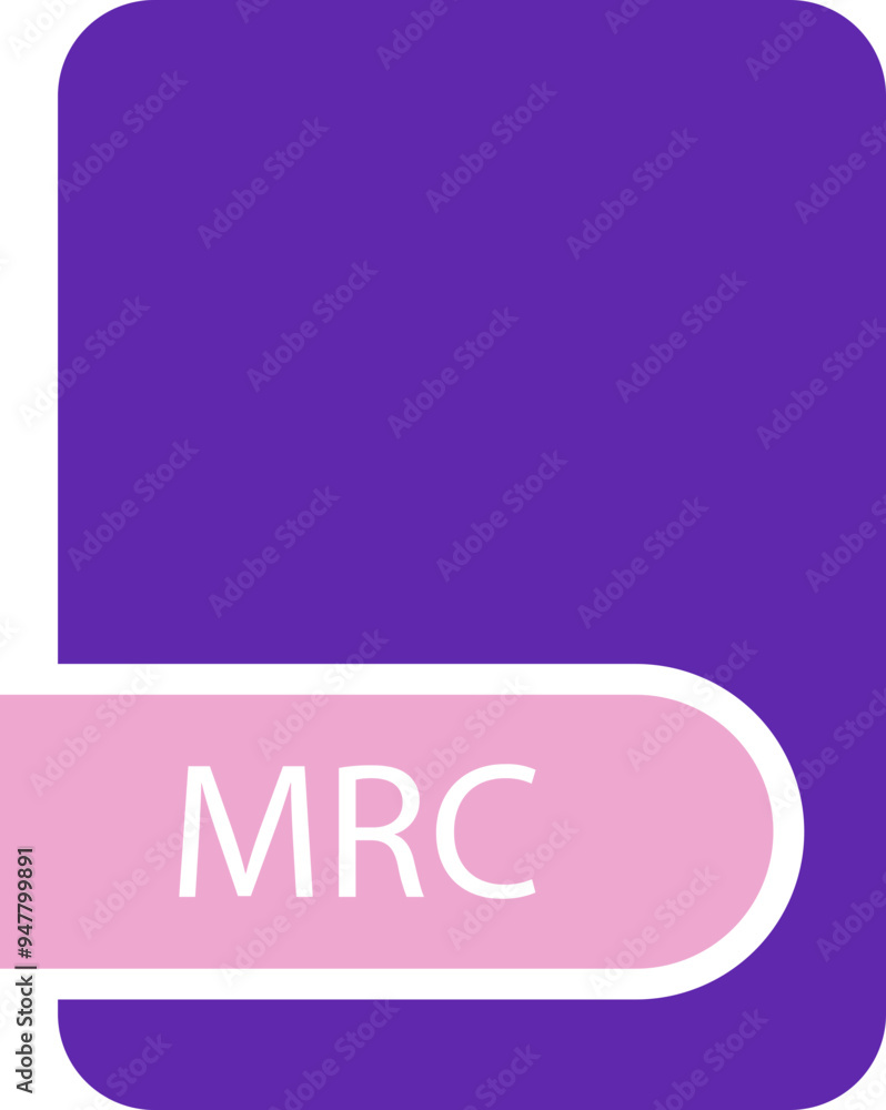 MRC File format icon with contour MRC File format icon with contour