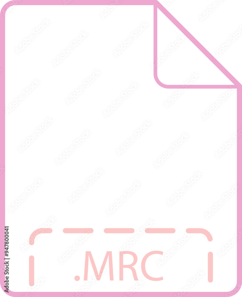 MRC File icon deep rounded outline