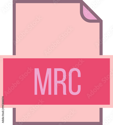 MRC File icon fill and outline crisp corners photo